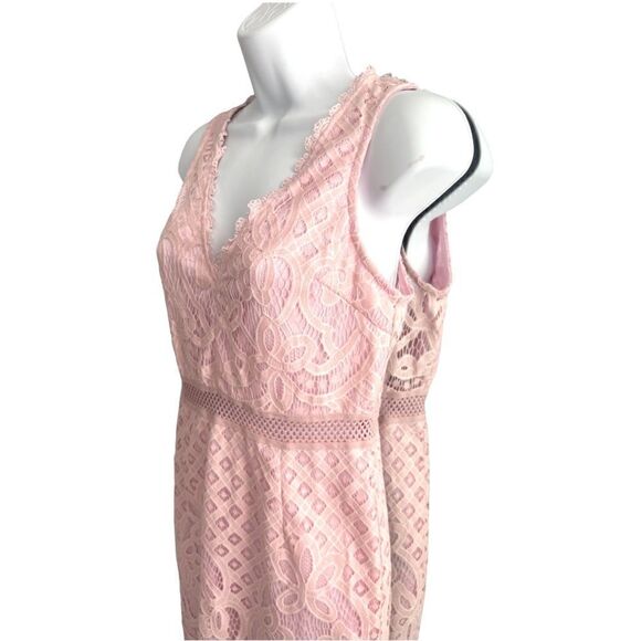 INVOGUE Paris Women's Elegant Floral Lace Sleeveless Short Cocktail Party Size M - Picture 3 of 6